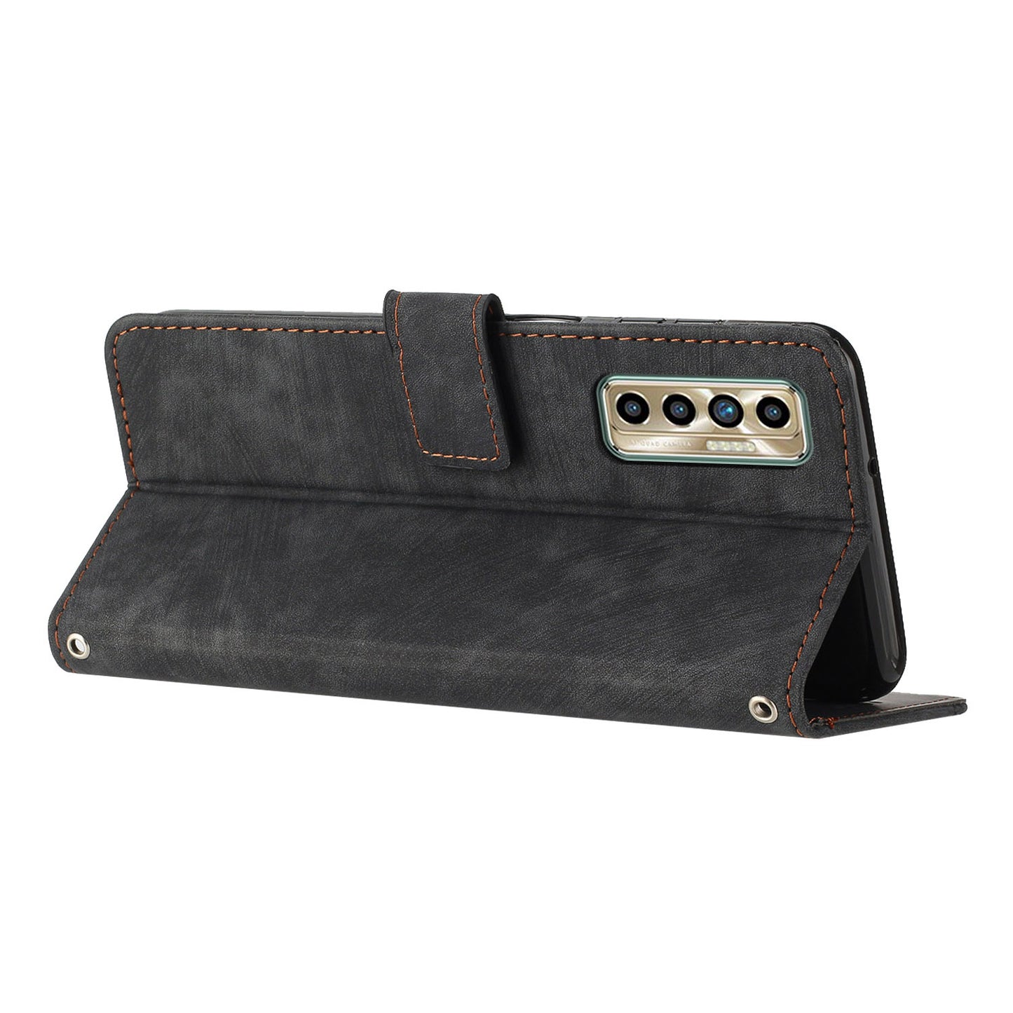 For Tecno Camon 17P / 17 Pro Anti-Scratch PU Leather Wallet Phone Case Skin-touch Flip Stand Mobile Phone Cover