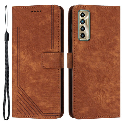 For Tecno Camon 17P / 17 Pro Anti-Scratch PU Leather Wallet Phone Case Skin-touch Flip Stand Mobile Phone Cover