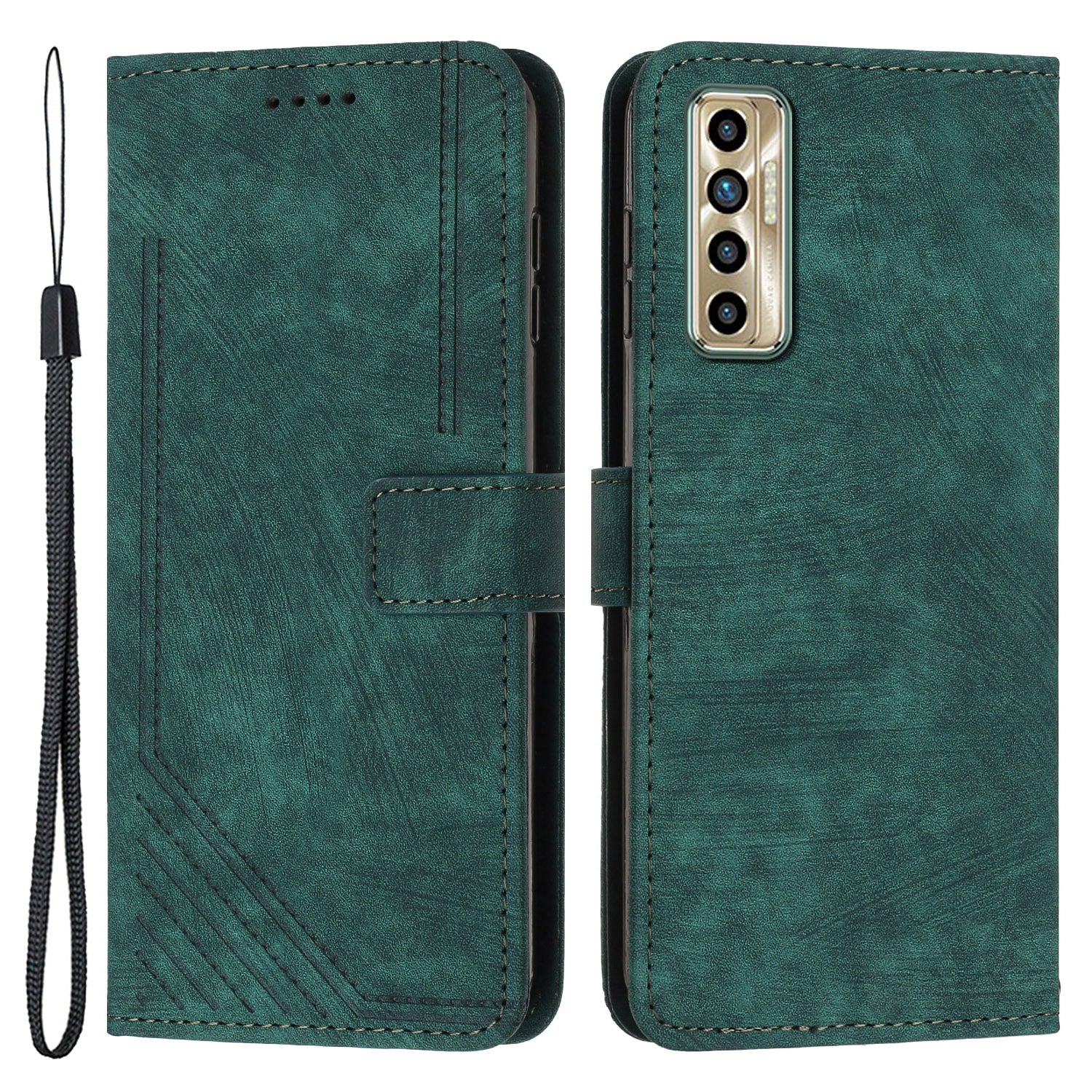 For Tecno Camon 17P / 17 Pro Anti-Scratch PU Leather Wallet Phone Case Skin-touch Flip Stand Mobile Phone Cover
