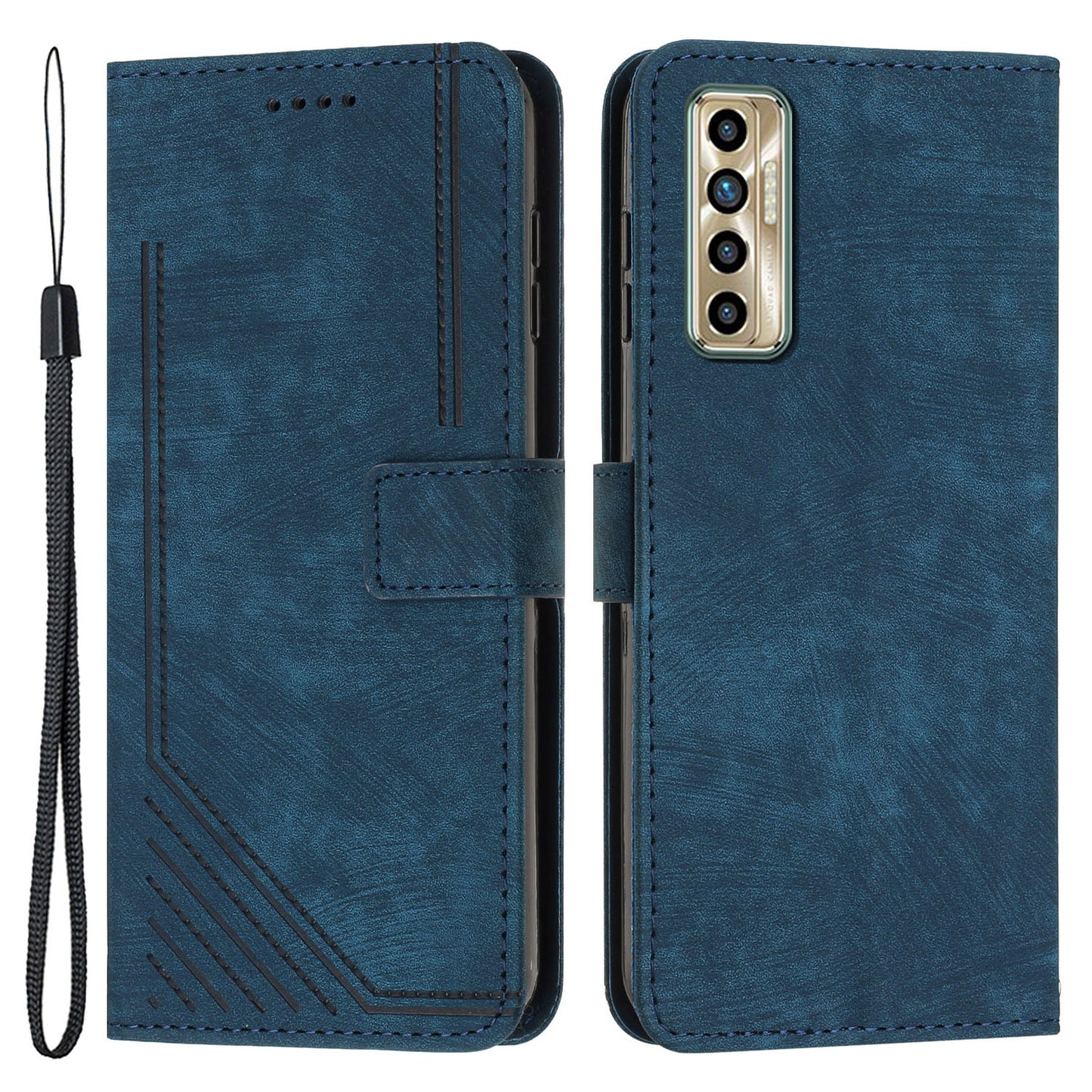 For Tecno Camon 17P / 17 Pro Anti-Scratch PU Leather Wallet Phone Case Skin-touch Flip Stand Mobile Phone Cover
