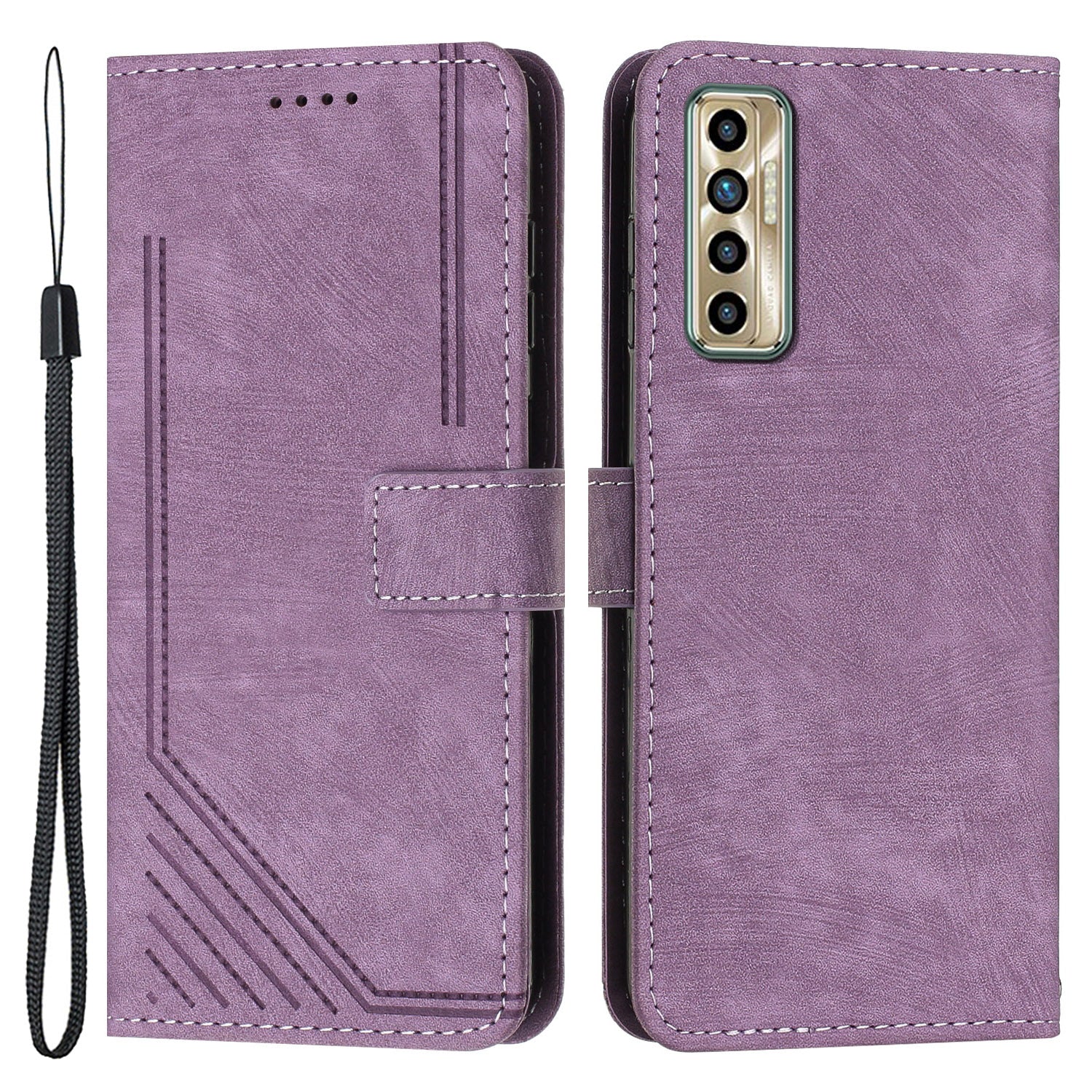 For Tecno Camon 17P / 17 Pro Anti-Scratch PU Leather Wallet Phone Case Skin-touch Flip Stand Mobile Phone Cover