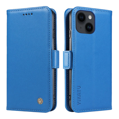 YIKATU YK-003 For iPhone 14 PU Leather Magnetic Flip Case Wallet Stand Protective Cover