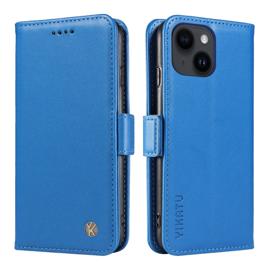 YIKATU YK-003 For iPhone 14 PU Leather Magnetic Flip Case Wallet Stand Protective Cover