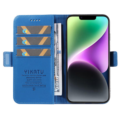 YIKATU YK-003 For iPhone 14 PU Leather Magnetic Flip Case Wallet Stand Protective Cover