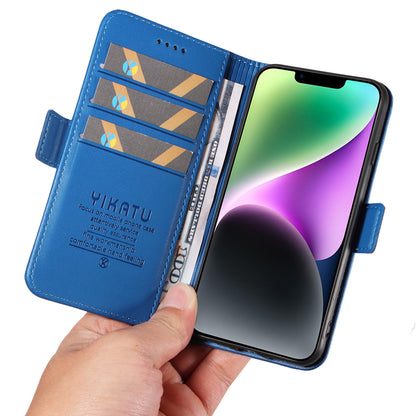 YIKATU YK-003 For iPhone 14 PU Leather Magnetic Flip Case Wallet Stand Protective Cover