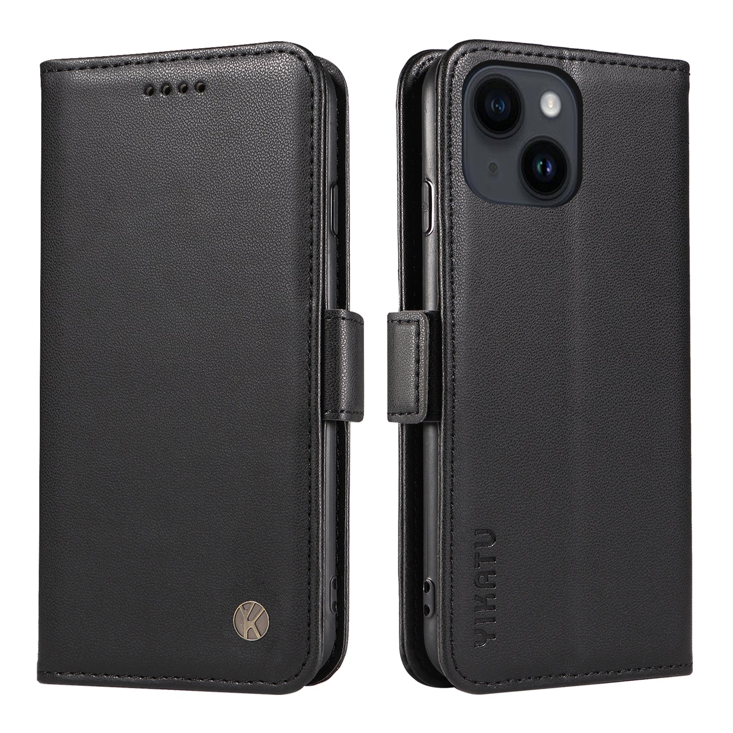 YIKATU YK-003 For iPhone 14 PU Leather Magnetic Flip Case Wallet Stand Protective Cover