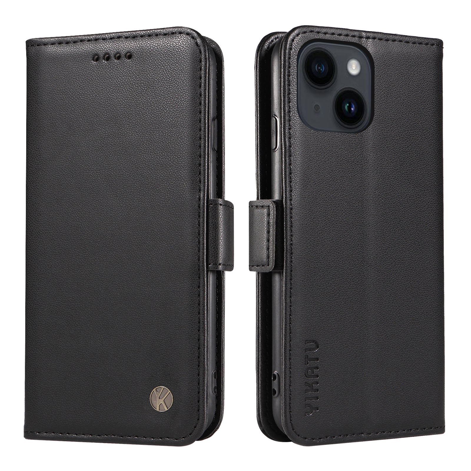 YIKATU YK-003 For iPhone 14 PU Leather Magnetic Flip Case Wallet Stand Protective Cover