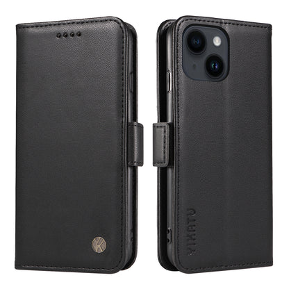YIKATU YK-003 For iPhone 14 PU Leather Magnetic Flip Case Wallet Stand Protective Cover