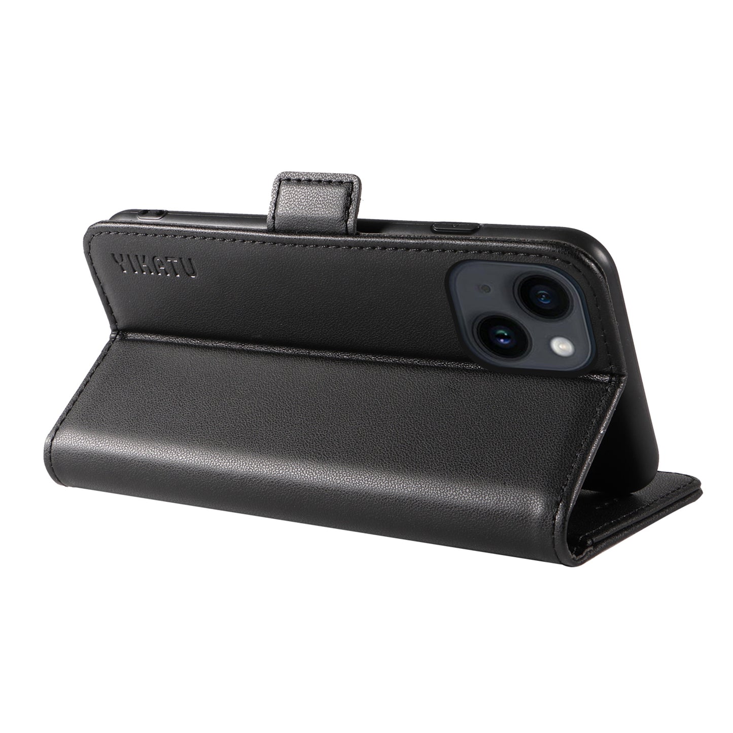 YIKATU YK-003 For iPhone 14 PU Leather Magnetic Flip Case Wallet Stand Protective Cover