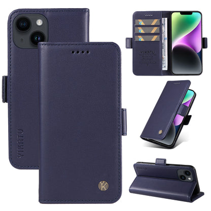YIKATU YK-003 For iPhone 14 PU Leather Magnetic Flip Case Wallet Stand Protective Cover