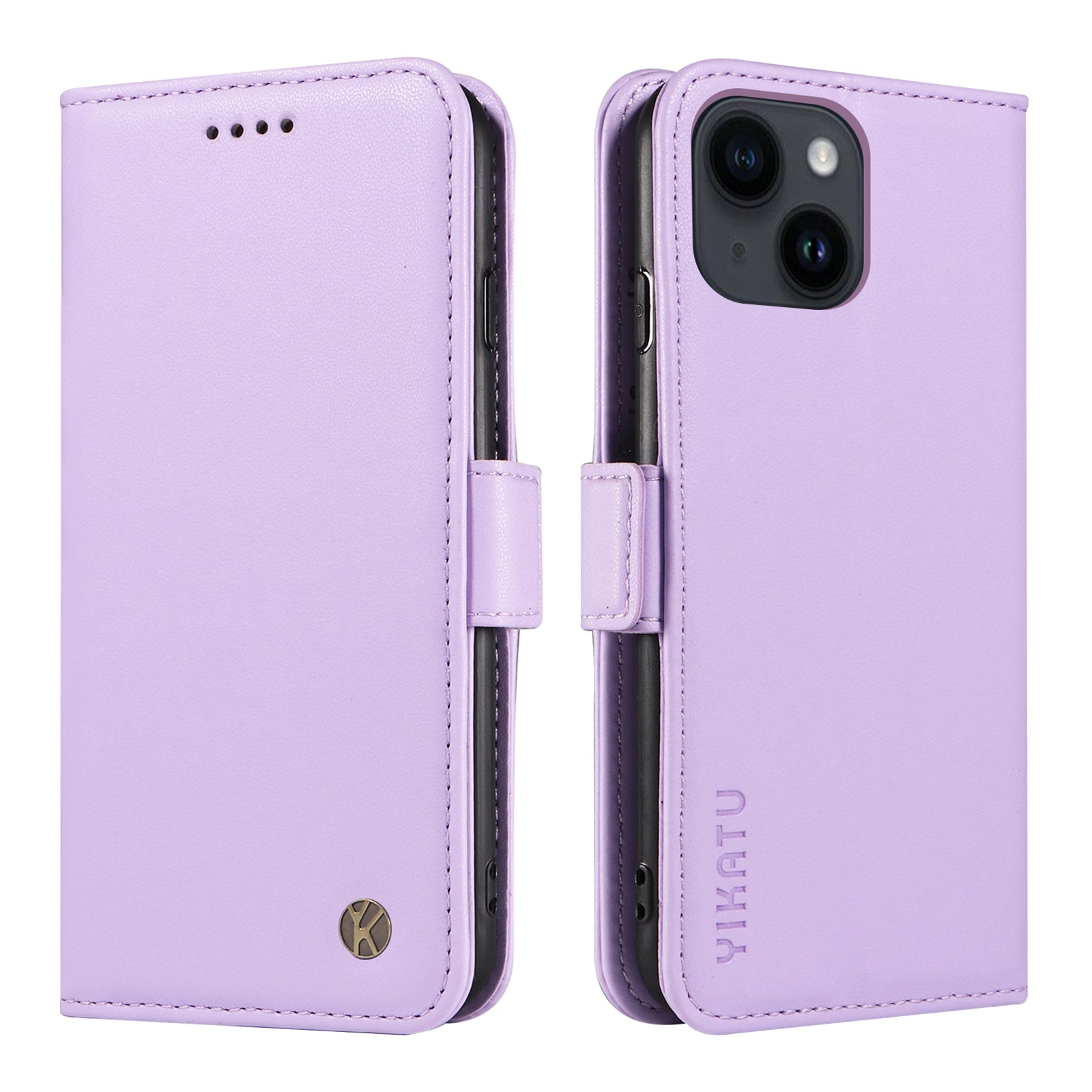 YIKATU YK-003 For iPhone 14 PU Leather Magnetic Flip Case Wallet Stand Protective Cover
