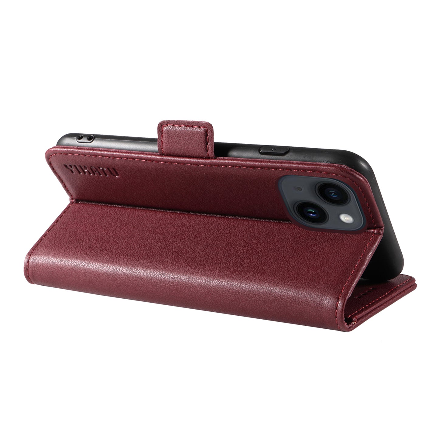 YIKATU YK-003 For iPhone 14 PU Leather Magnetic Flip Case Wallet Stand Protective Cover