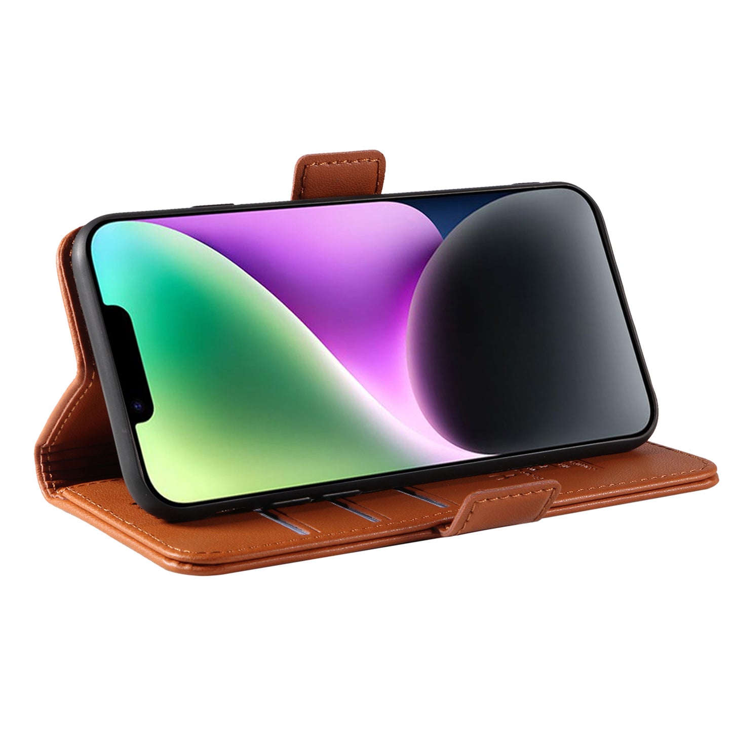 YIKATU YK-003 For iPhone 14 PU Leather Magnetic Flip Case Wallet Stand Protective Cover