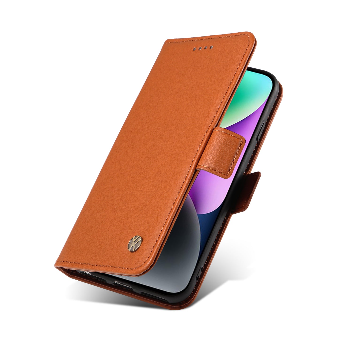 YIKATU YK-003 For iPhone 14 PU Leather Magnetic Flip Case Wallet Stand Protective Cover