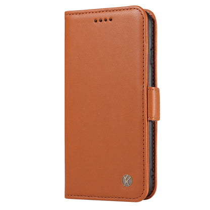YIKATU YK-003 For iPhone 14 PU Leather Magnetic Flip Case Wallet Stand Protective Cover