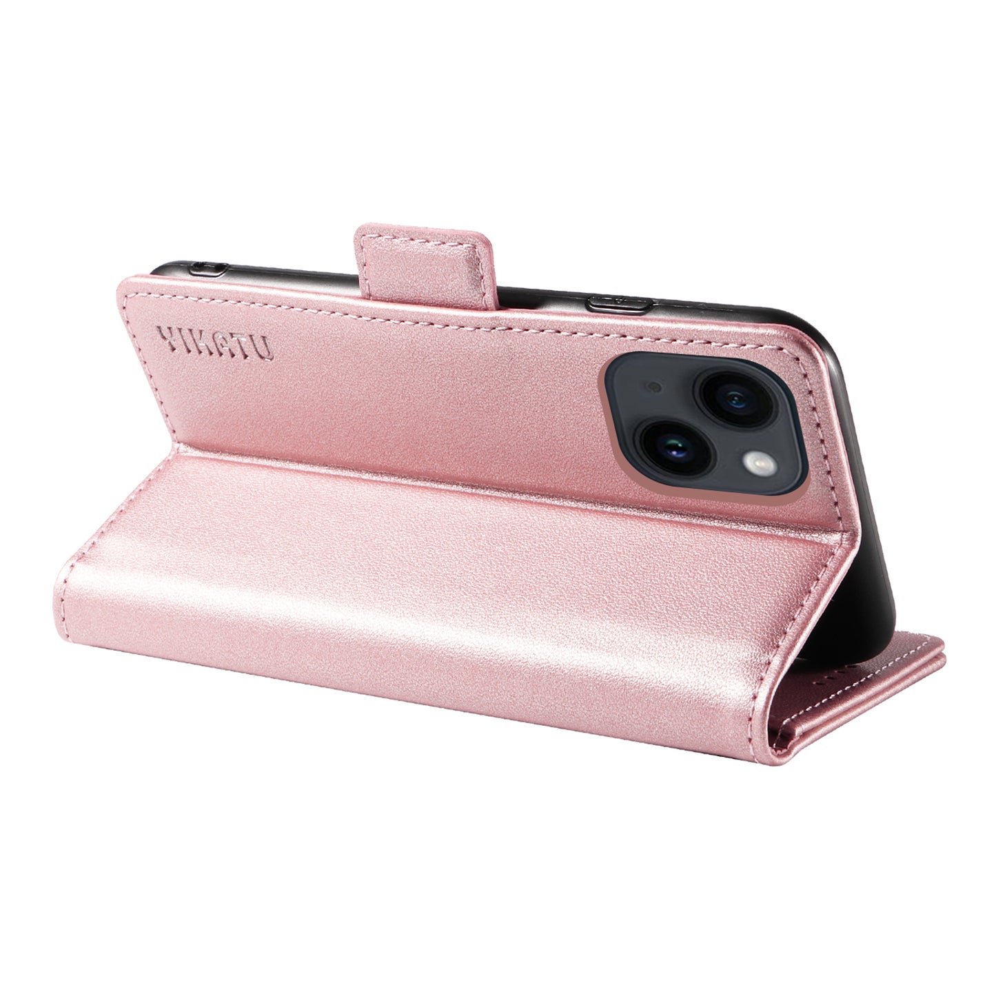 YIKATU YK-003 For iPhone 14 PU Leather Magnetic Flip Case Wallet Stand Protective Cover