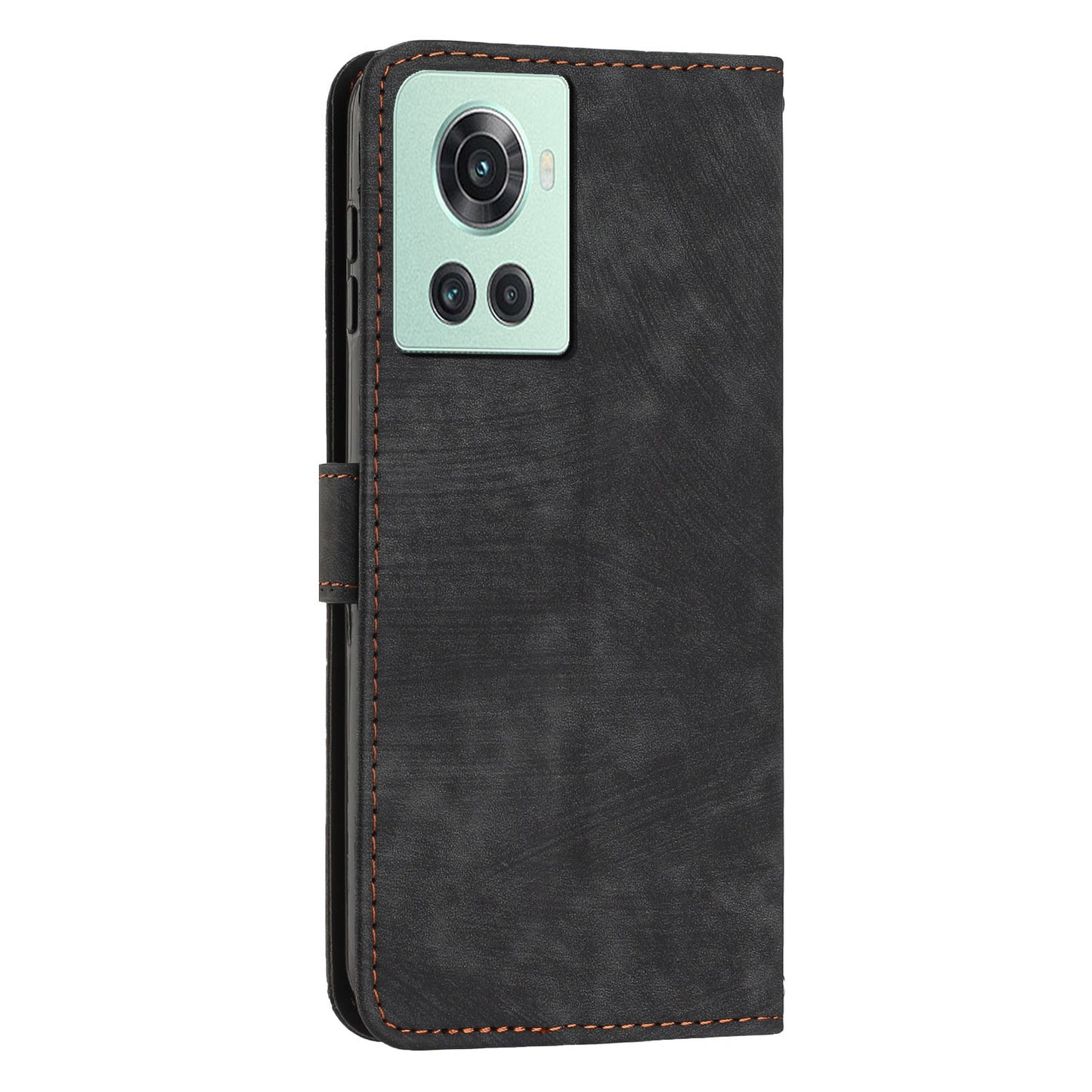 For OnePlus Ace 5G Cell Phone Cover Flip Stand Imprinted Lines Skin-touch Feeling PU Leather Wallet Phone Shell