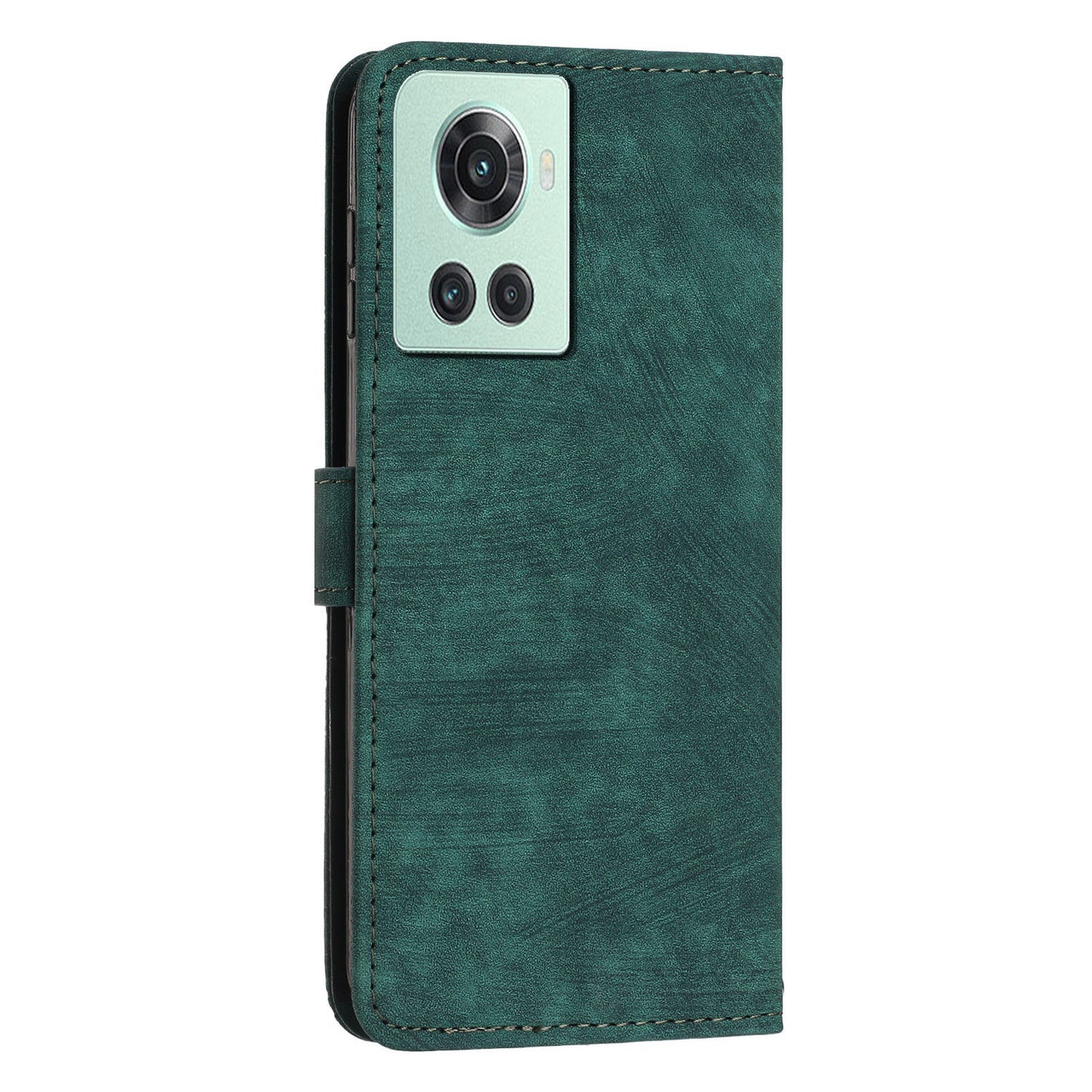 For OnePlus Ace 5G Cell Phone Cover Flip Stand Imprinted Lines Skin-touch Feeling PU Leather Wallet Phone Shell