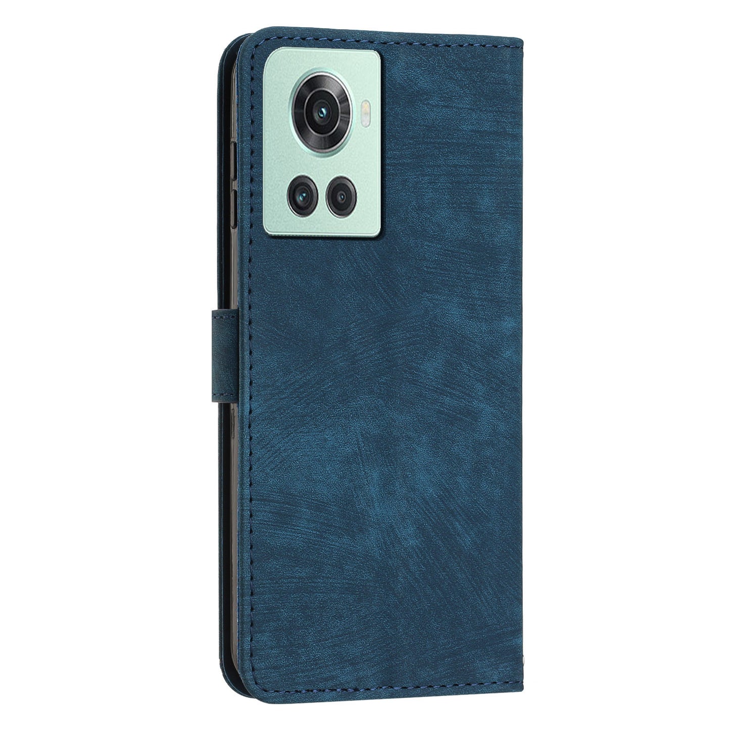 For OnePlus Ace 5G Cell Phone Cover Flip Stand Imprinted Lines Skin-touch Feeling PU Leather Wallet Phone Shell