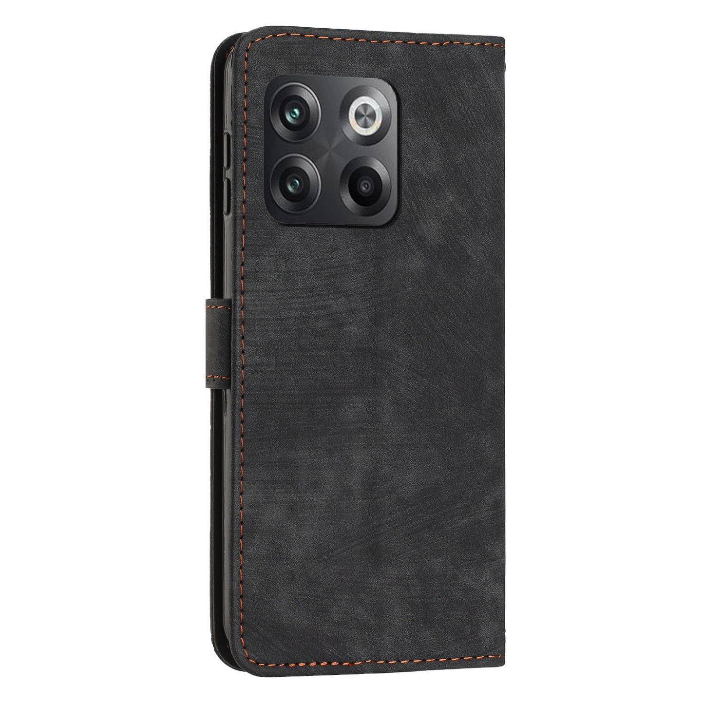 For OnePlus Ace Pro 5G / 10T 5G Imprinted Lines PU Leather Phone Cover Flip Stand Wallet Skin-touch Phone Case