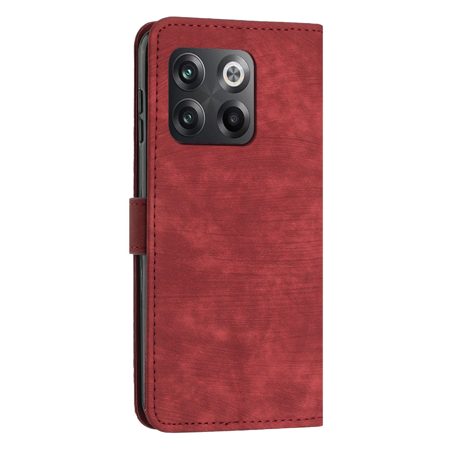 For OnePlus Ace Pro 5G / 10T 5G Imprinted Lines PU Leather Phone Cover Flip Stand Wallet Skin-touch Phone Case