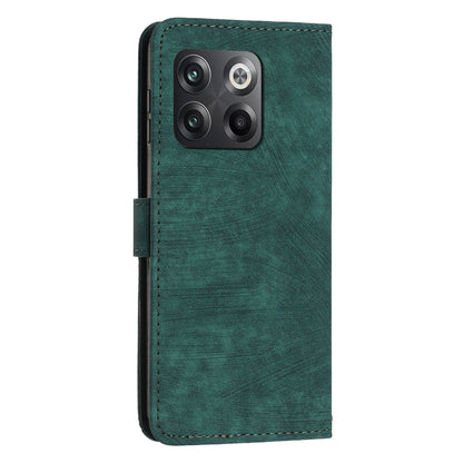 For OnePlus Ace Pro 5G / 10T 5G Imprinted Lines PU Leather Phone Cover Flip Stand Wallet Skin-touch Phone Case