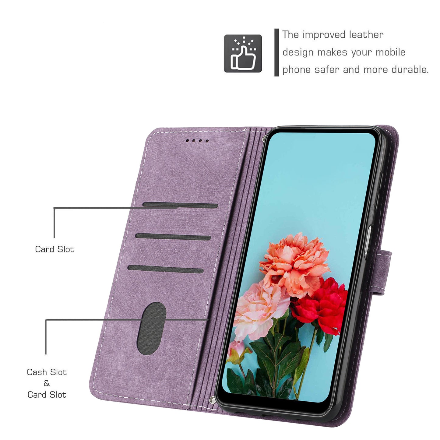 For OnePlus Ace Pro 5G / 10T 5G Imprinted Lines PU Leather Phone Cover Flip Stand Wallet Skin-touch Phone Case
