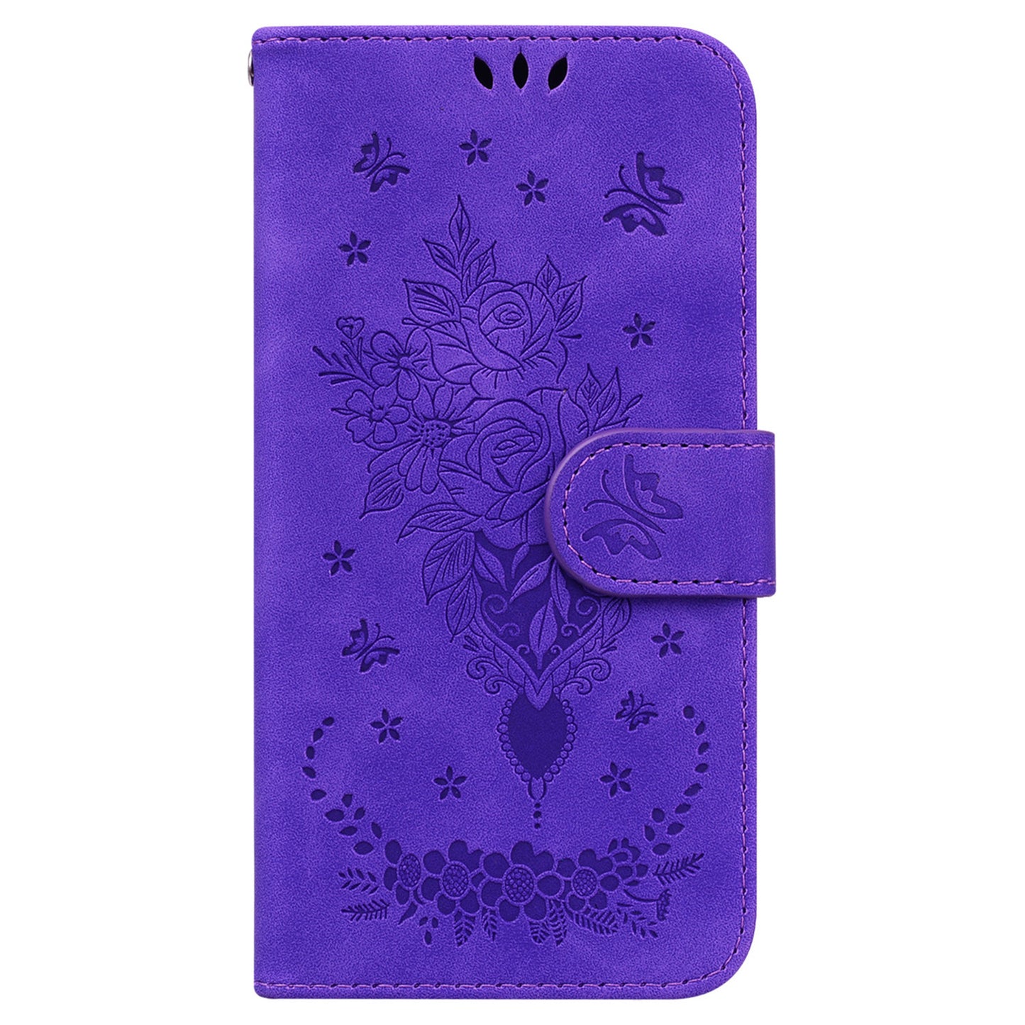 For Xiaomi 13 Lite / Civi 2 5G PU Leather Wallet Phone Case Imprinted Rose Butterfly Stand Cover
