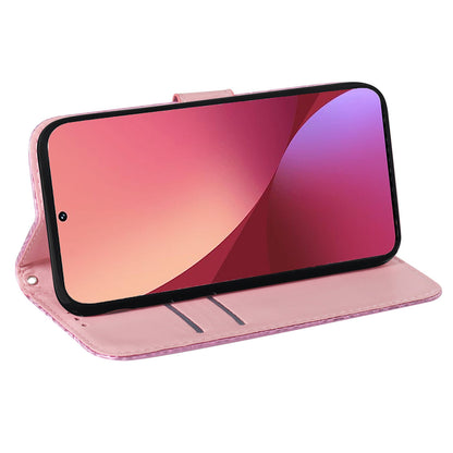 For Xiaomi 13 Lite / Civi 2 5G PU Leather Wallet Phone Case Dazzling Flower Pattern Flip Stand Shockproof Shell