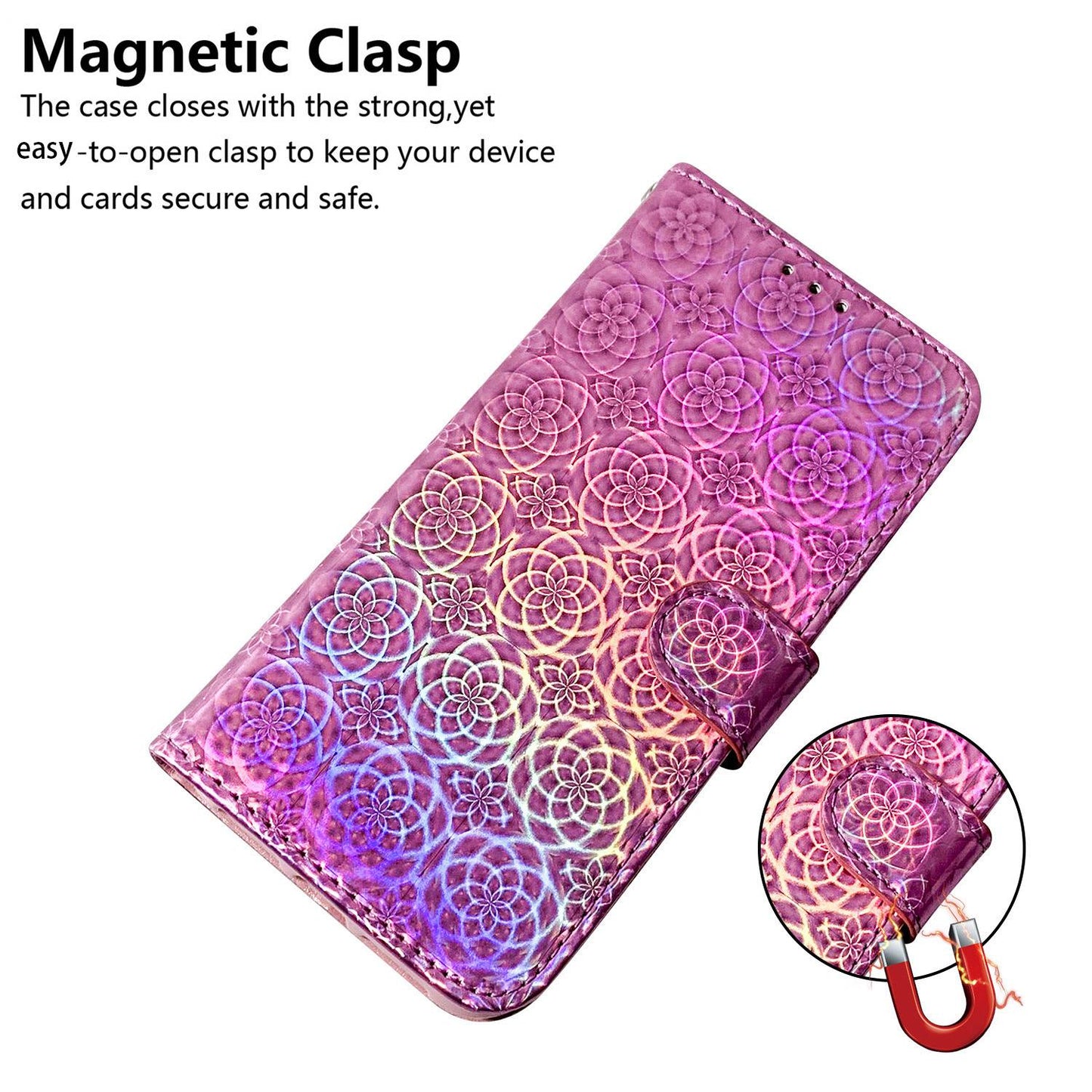 For Xiaomi 13 Lite / Civi 2 5G PU Leather Wallet Phone Case Dazzling Flower Pattern Flip Stand Shockproof Shell