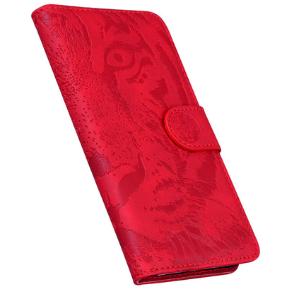Wallet Stand Case for Xiaomi 13 Lite / Civi 2 5G PU Leather Tiger Imprinted Shockproof Phone Cover