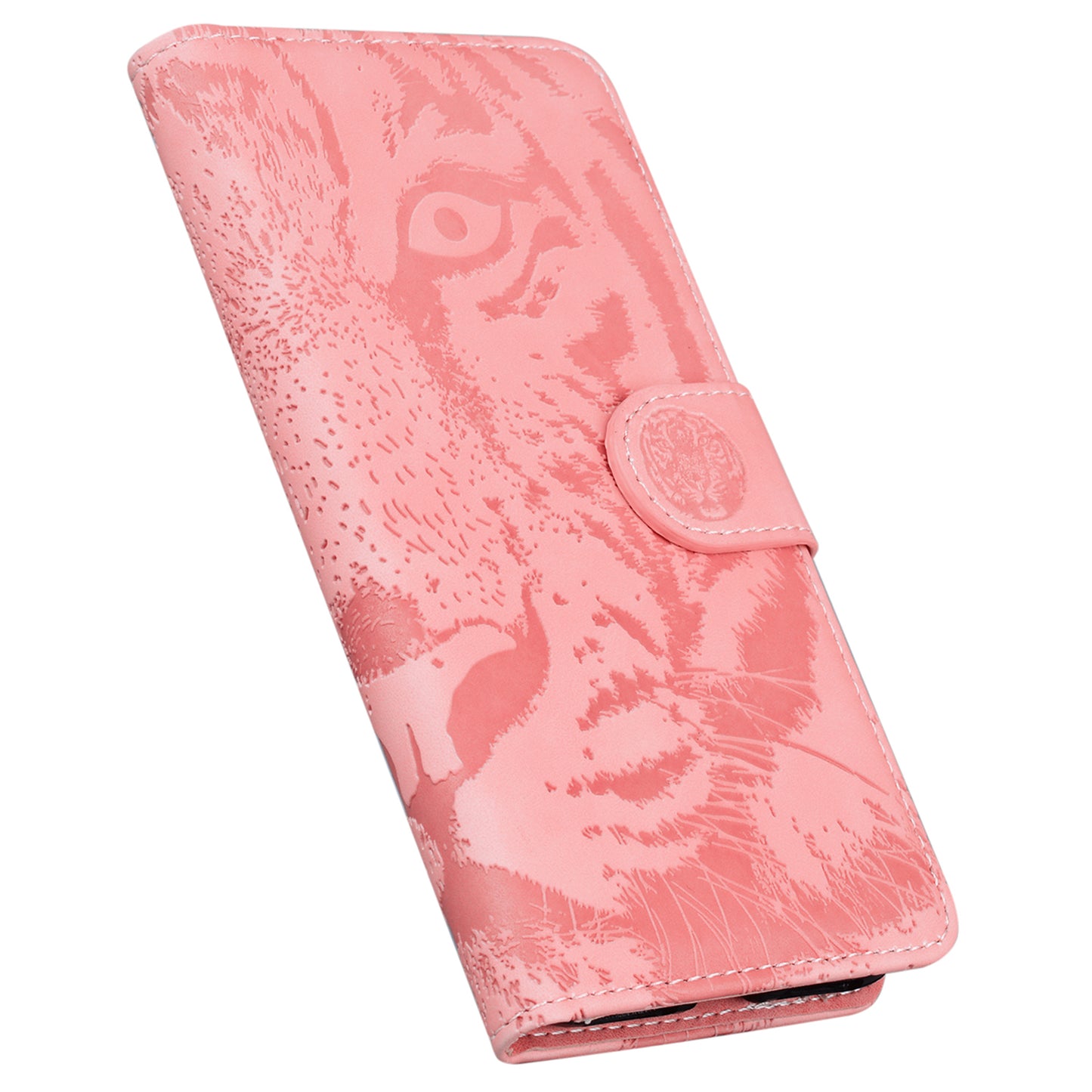 Wallet Stand Case for Xiaomi 13 Lite / Civi 2 5G PU Leather Tiger Imprinted Shockproof Phone Cover