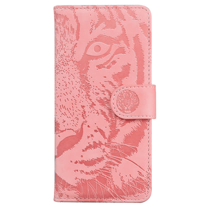 Wallet Stand Case for Xiaomi 13 Lite / Civi 2 5G PU Leather Tiger Imprinted Shockproof Phone Cover
