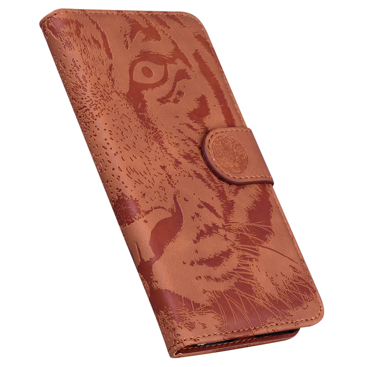 Wallet Stand Case for Xiaomi 13 Lite / Civi 2 5G PU Leather Tiger Imprinted Shockproof Phone Cover