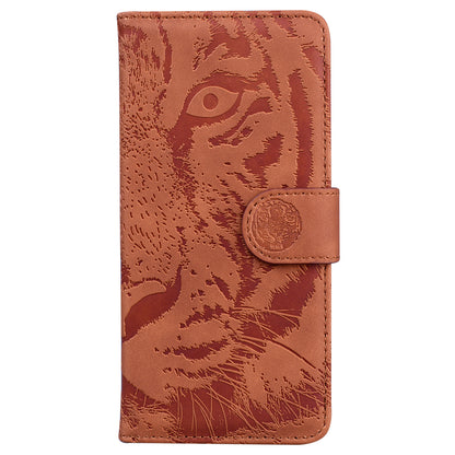 Wallet Stand Case for Xiaomi 13 Lite / Civi 2 5G PU Leather Tiger Imprinted Shockproof Phone Cover