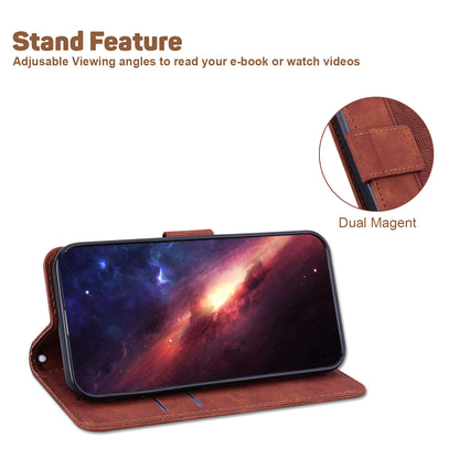 For Xiaomi 13 Lite / Civi 2 5G Wallet Leather Case Geometry Pattern Imprinted Phone Stand Cover