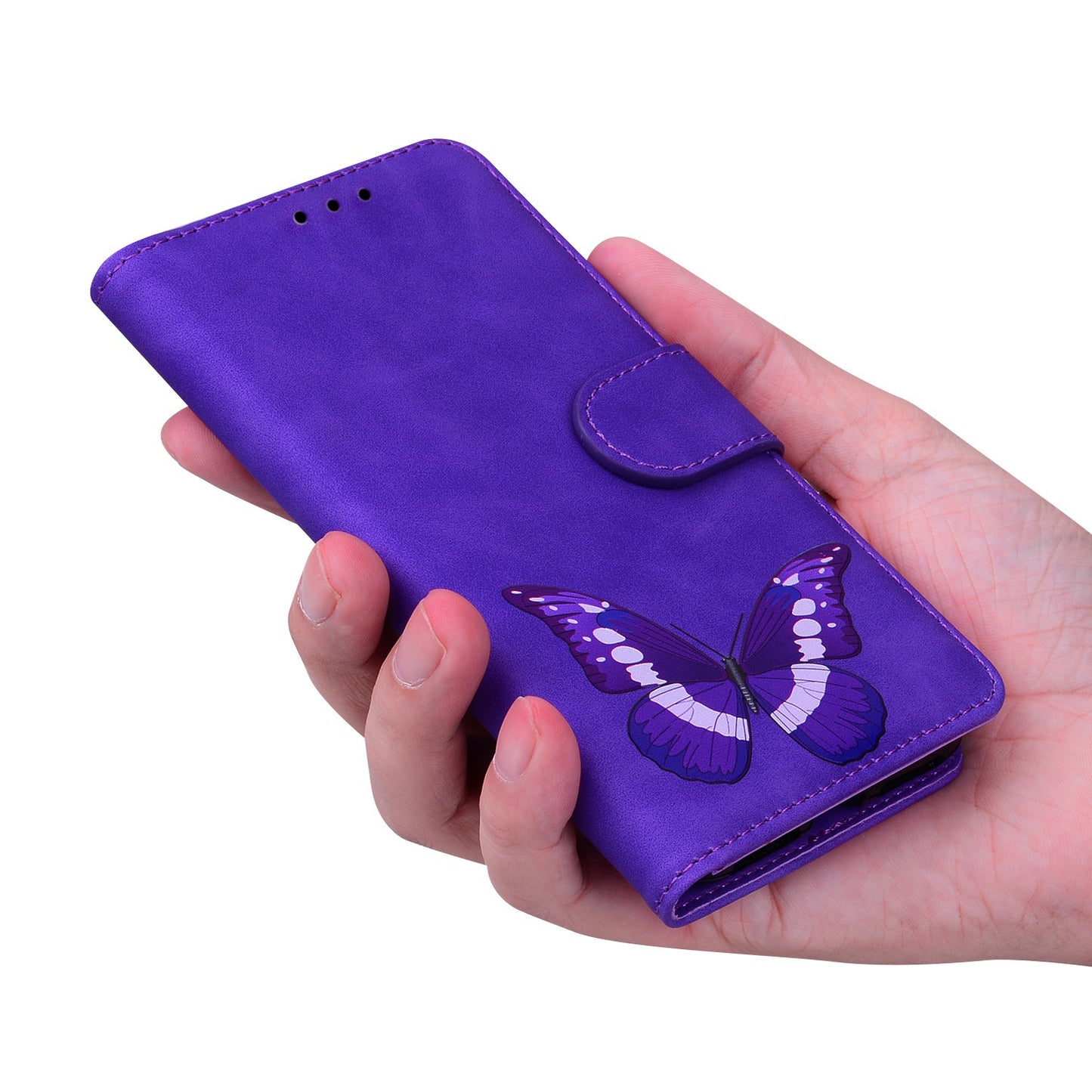 Wallet Cover for Xiaomi 13 Lite / Civi 2 5G Butterfly Printing Skin-touch PU Leather Flip Stand Phone Case