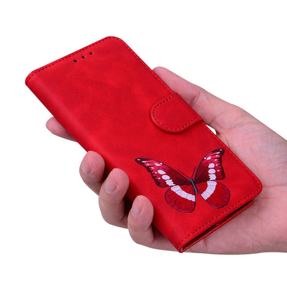 Wallet Cover for Xiaomi 13 Lite / Civi 2 5G Butterfly Printing Skin-touch PU Leather Flip Stand Phone Case