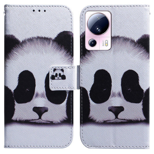 For Xiaomi 13 Lite / Civi 2 5G PU Leather Cover Wallet Stand Pattern Printing Phone Case Shell