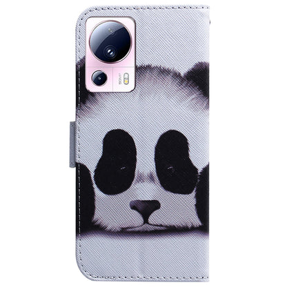 For Xiaomi 13 Lite / Civi 2 5G PU Leather Cover Wallet Stand Pattern Printing Phone Case Shell