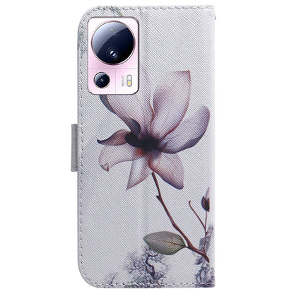 For Xiaomi 13 Lite / Civi 2 5G PU Leather Cover Wallet Stand Pattern Printing Phone Case Shell