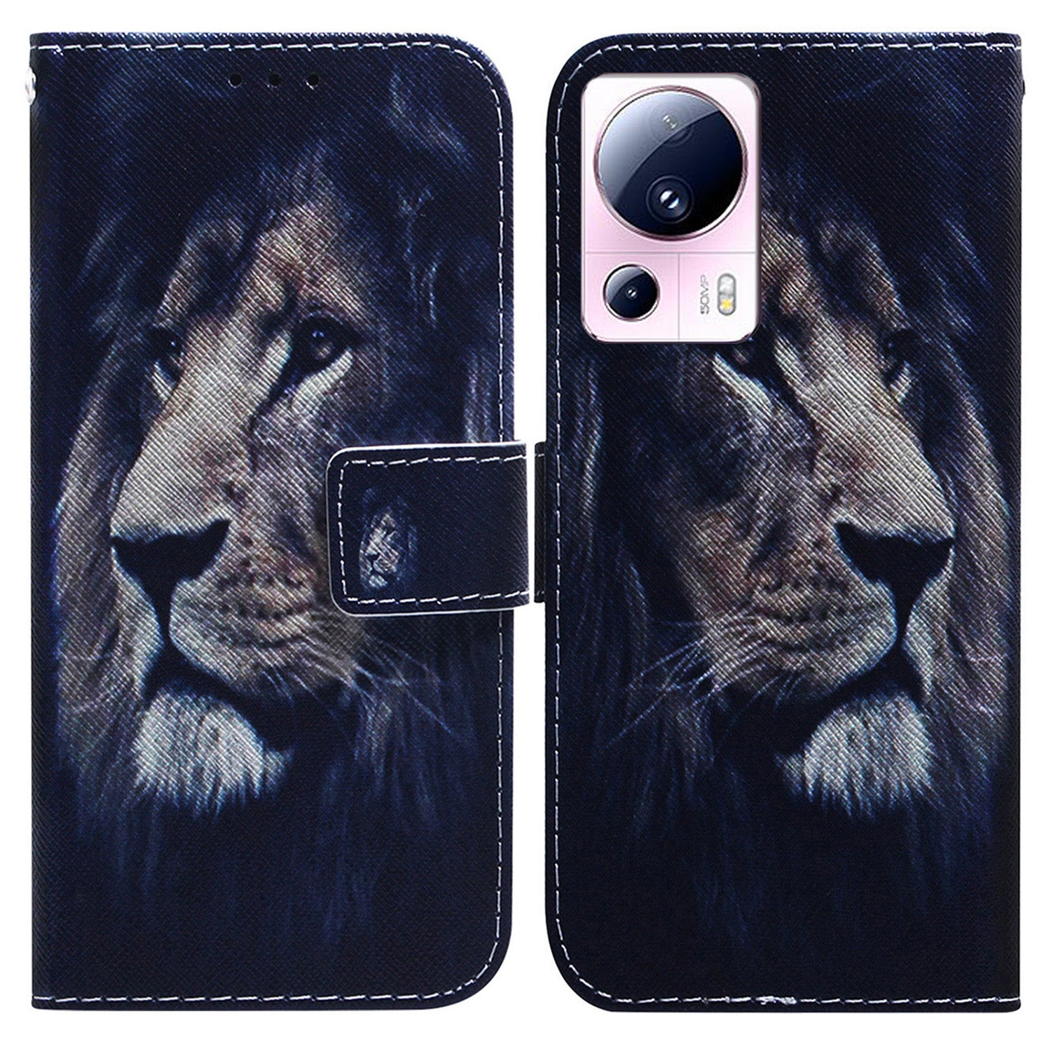 For Xiaomi 13 Lite / Civi 2 5G PU Leather Cover Wallet Stand Pattern Printing Phone Case Shell