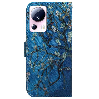 For Xiaomi 13 Lite / Civi 2 5G PU Leather Cover Wallet Stand Pattern Printing Phone Case Shell