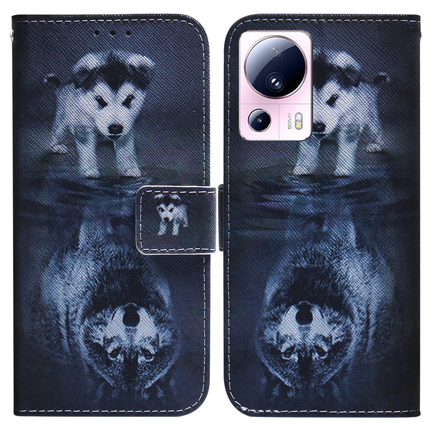 For Xiaomi 13 Lite / Civi 2 5G PU Leather Cover Wallet Stand Pattern Printing Phone Case Shell