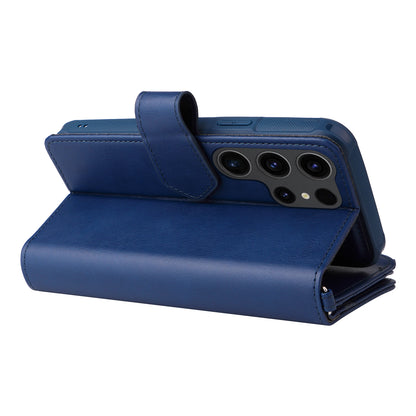 KT Multi-functional Series-4 Zipper Wallet Phone Case for Samsung Galaxy S23 Ultra , PU Leather Stand Detachable Flip Cover