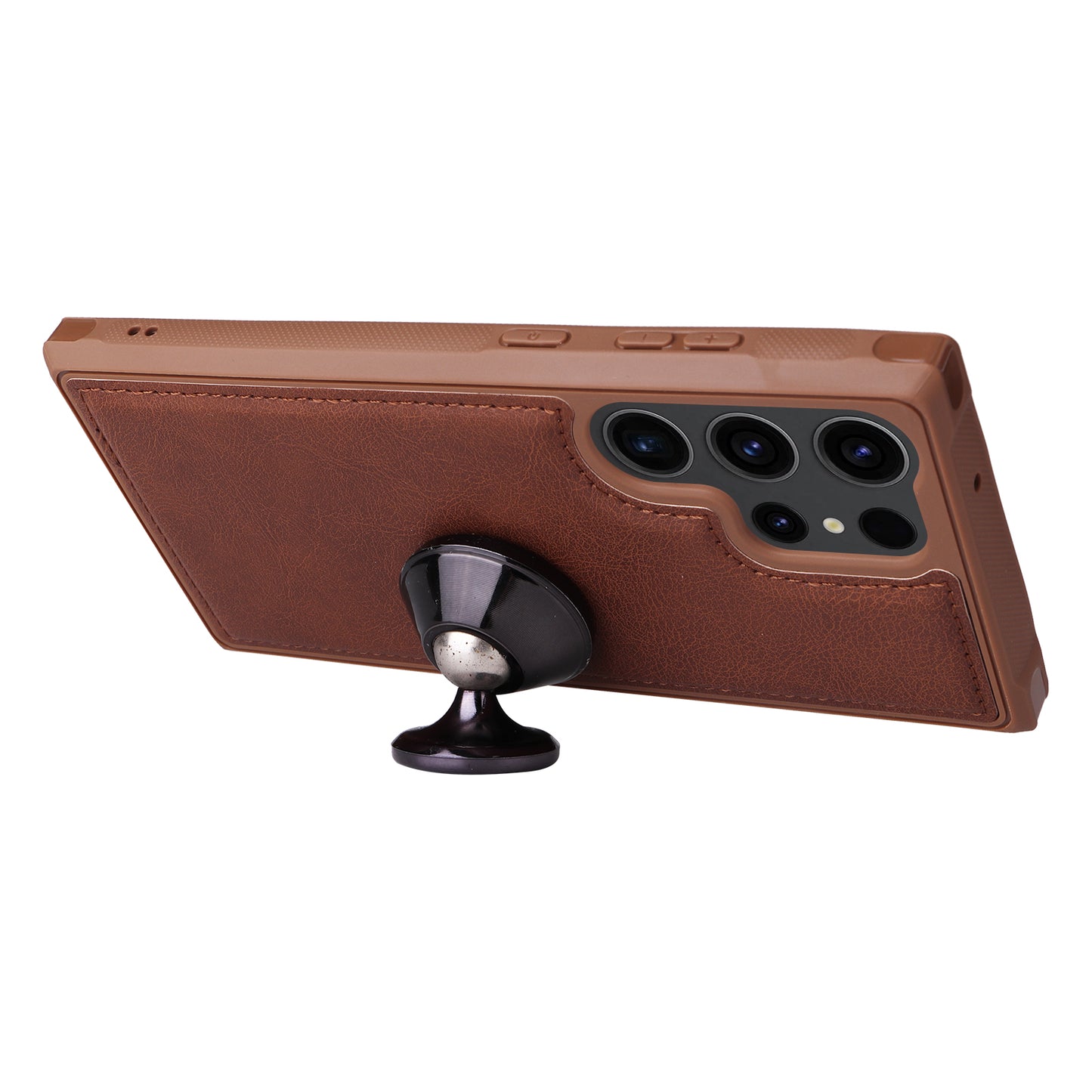 KT Multi-functional Series-4 Zipper Wallet Phone Case for Samsung Galaxy S23 Ultra , PU Leather Stand Detachable Flip Cover