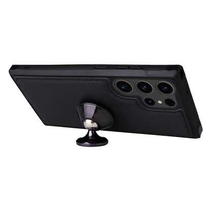 KT Multi-functional Series-4 Zipper Wallet Phone Case for Samsung Galaxy S23 Ultra , PU Leather Stand Detachable Flip Cover