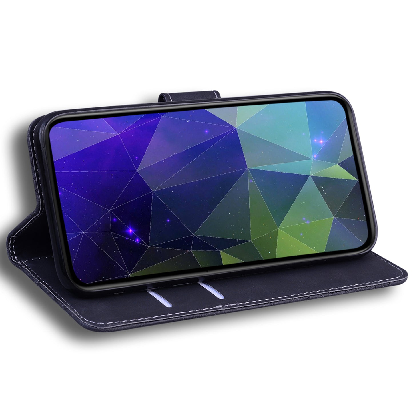 Solid Color Phone Case for Honor X5 4G Anti-drop PU Leather Wallet Stand Cell Phone Cover