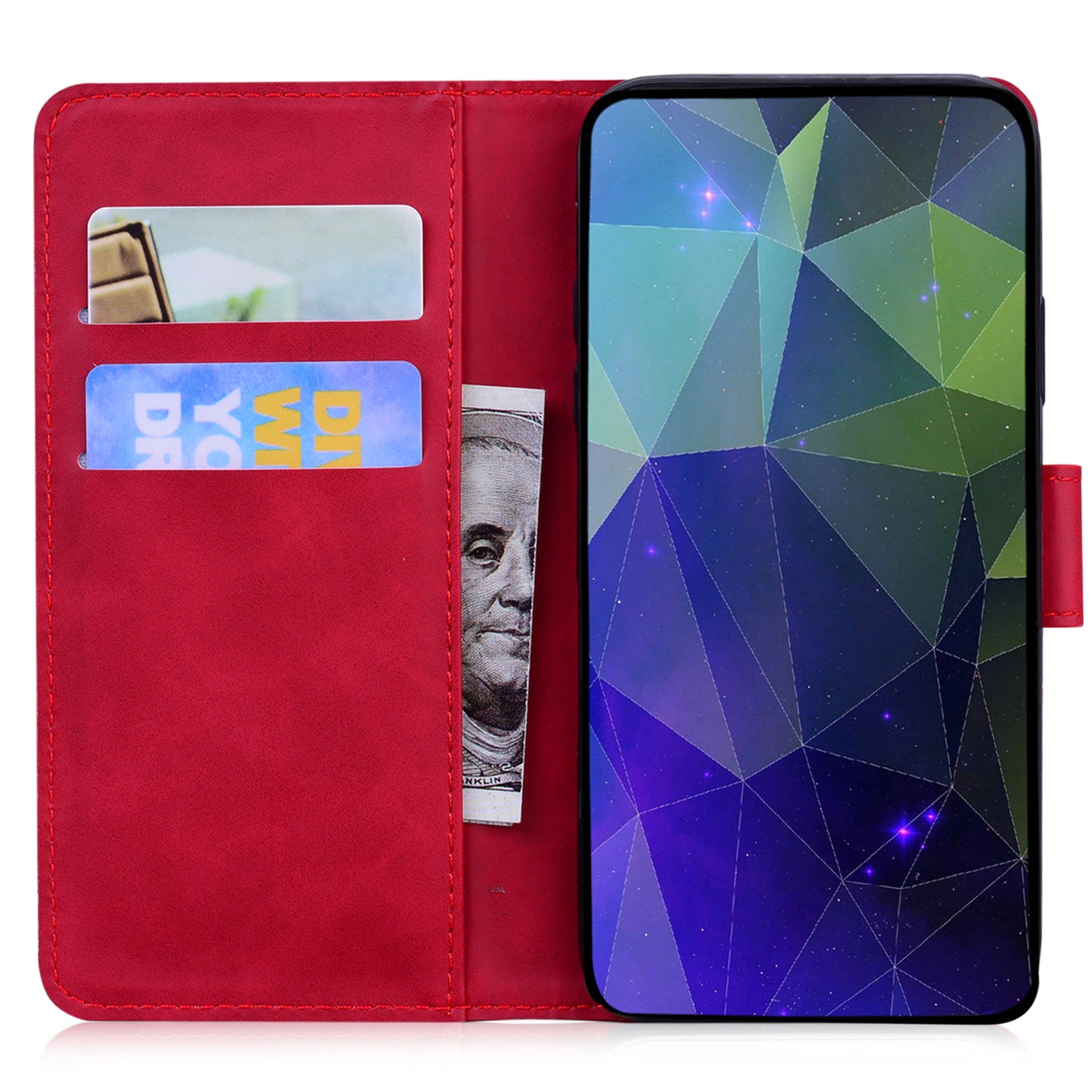 Solid Color Phone Case for Honor X5 4G Anti-drop PU Leather Wallet Stand Cell Phone Cover