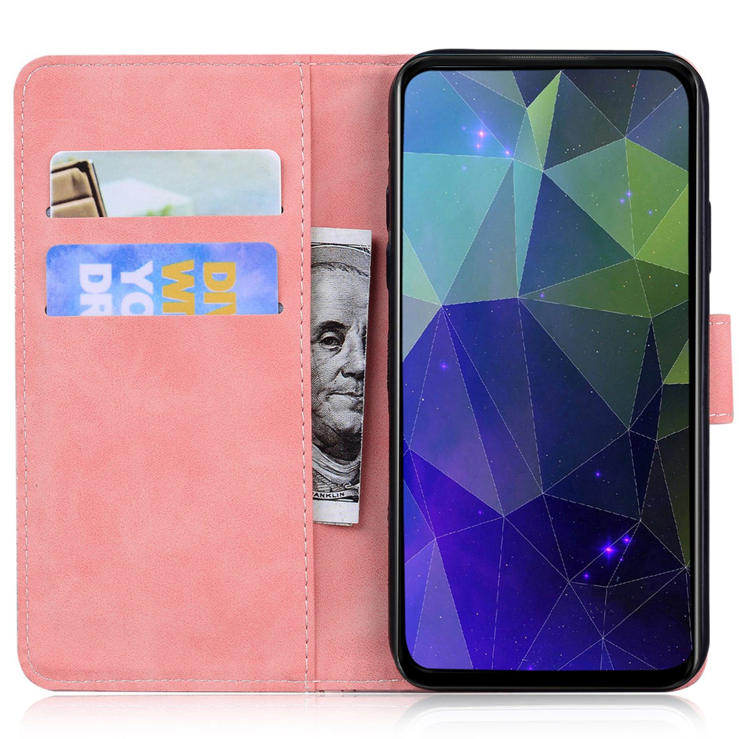 Solid Color Phone Case for Honor X5 4G Anti-drop PU Leather Wallet Stand Cell Phone Cover